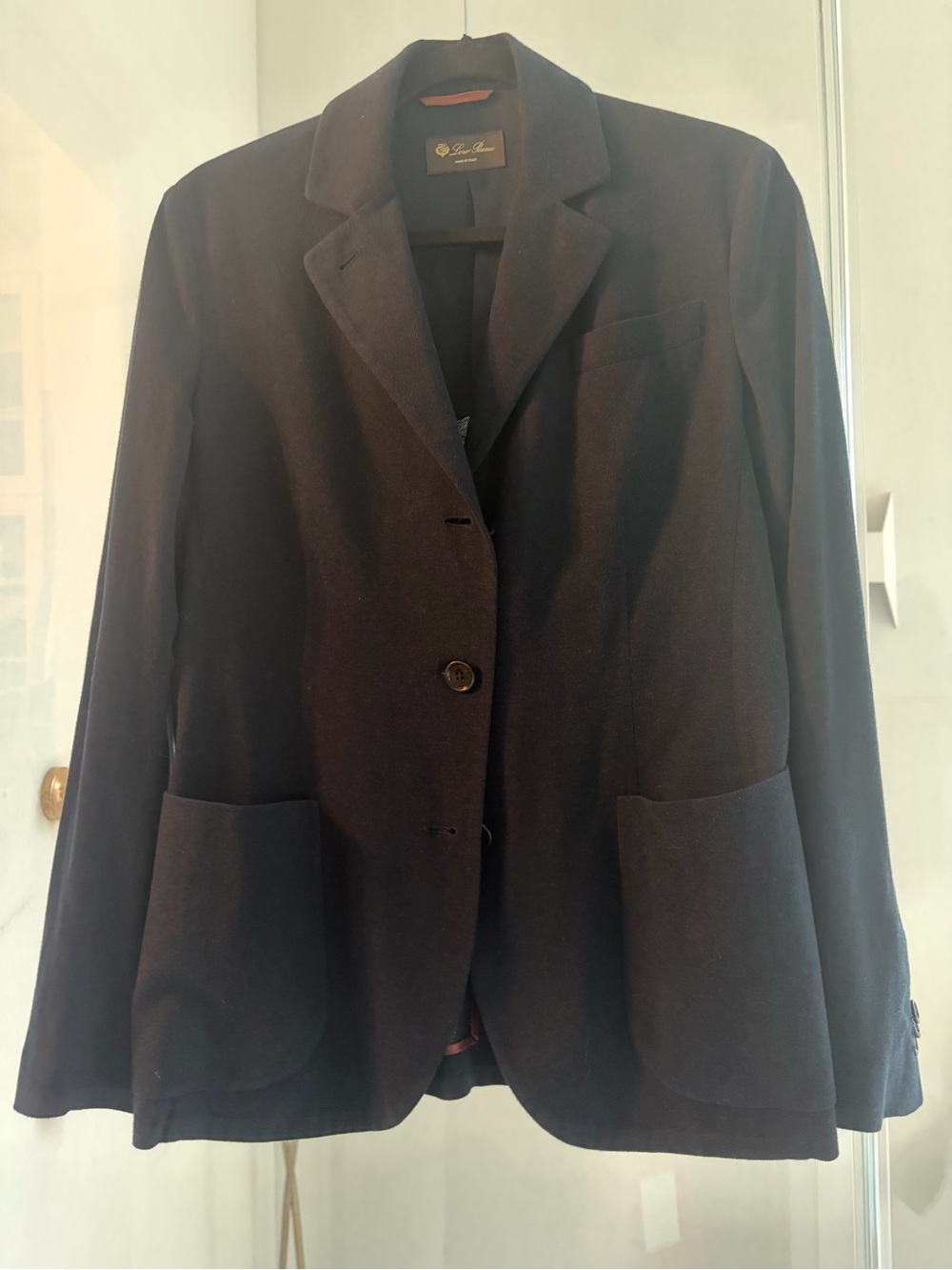 Loro Piana Black Women's Wool Blazer Jacket